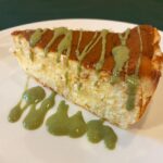 Cheescake con topping de pistacho